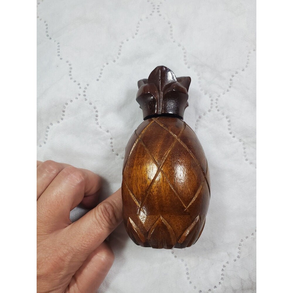Wooden Pineapple Shaped Nut Cracker Swinger Decor - Picture 2 of 6